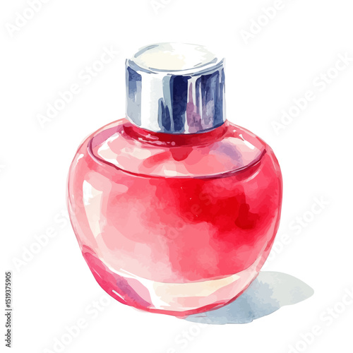 watercolor of Body Lotion, vector high quality, isolated on a white background.
