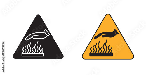 Caution hot surface sign