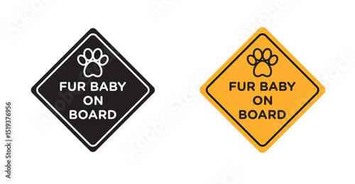 Fur baby on board sign