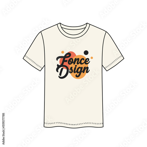 T shirt mockup with custom design for fashion and apparel business