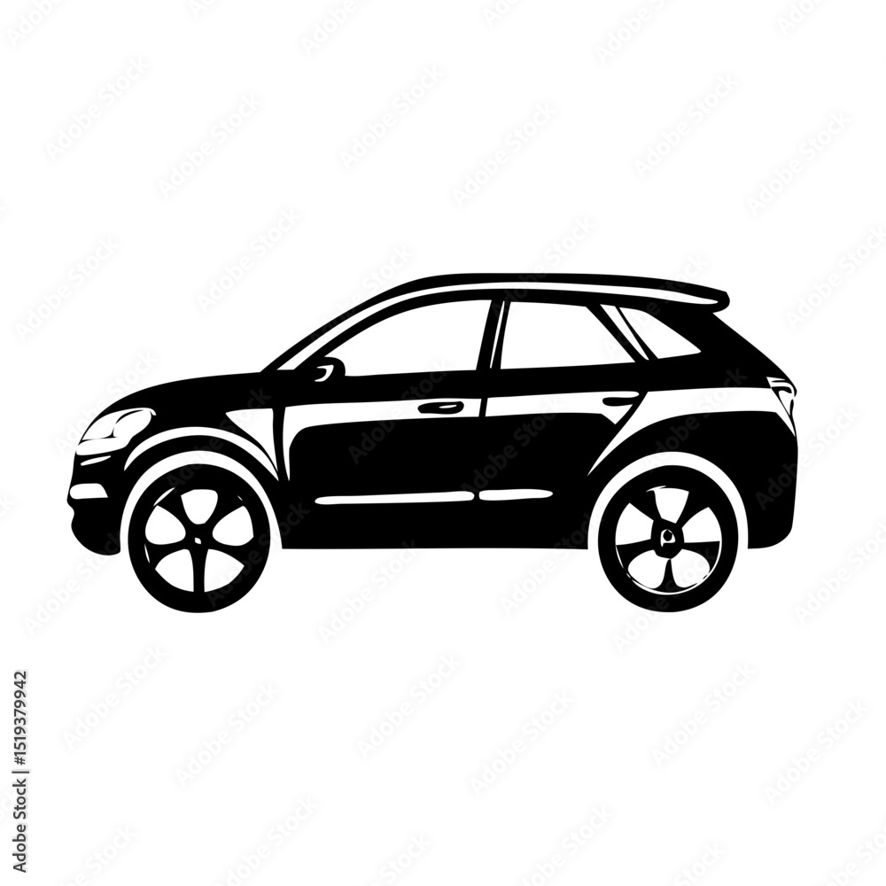 Fototapeta premium Exceptional Black Vehicle Silhouette Symbol Icon Perfect for Design Projects