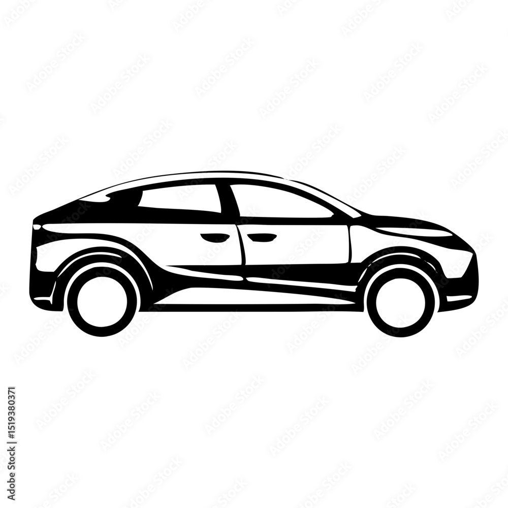 Naklejka premium Ultimate Black Vehicle Silhouette Symbol Icon Perfect for Design Projects