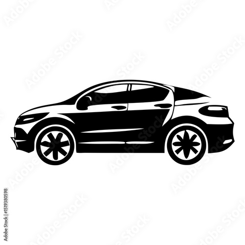 Perfect Black   Vehicle Silhouette Symbol Icon Versatile Use for Design Projects
