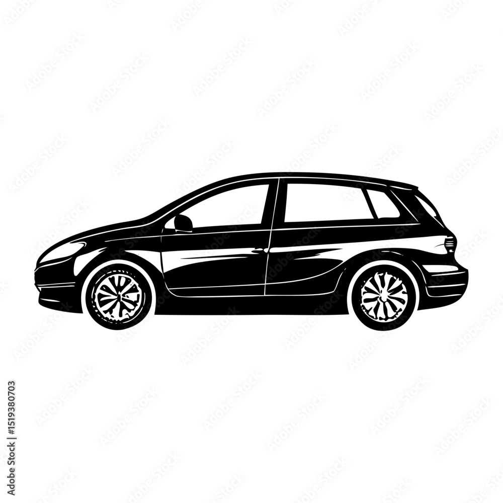 Fototapeta premium Exceptional Black Vehicle Silhouette Symbol Icon Perfect for Design Projects