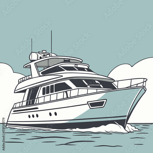 yacht in the sea