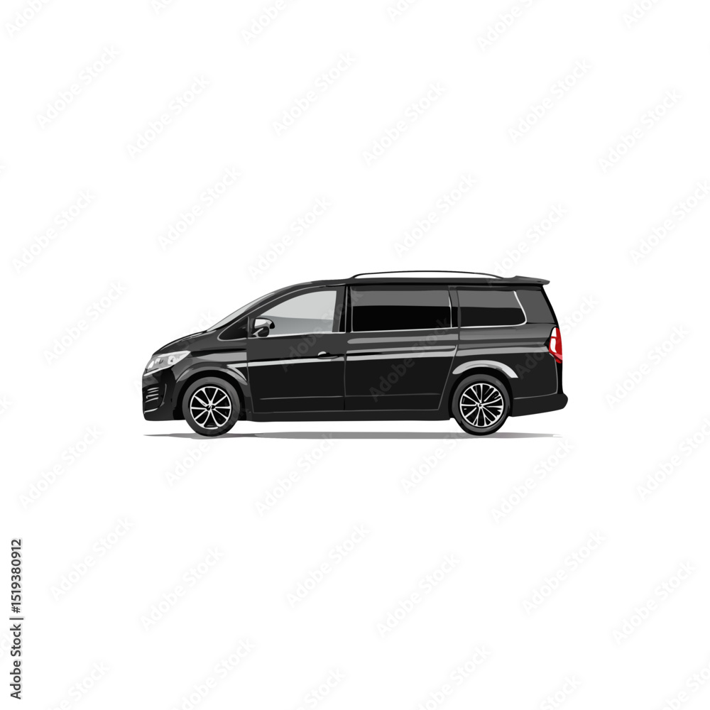 Black Minivan Vehicle Silhouette Symbol Icon Side View Illustration Black Minivan Vehicle Silhouette Symbol Icon Side View Illustration