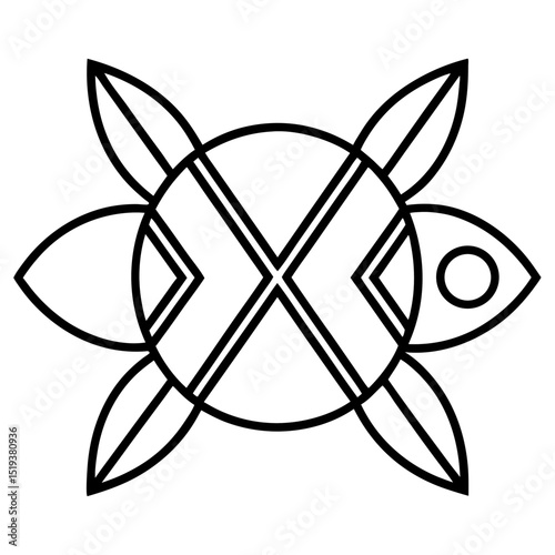 "Cute Crocodile Vector Line Art Illustration – Funny Animal Clipart Logo on White Background"