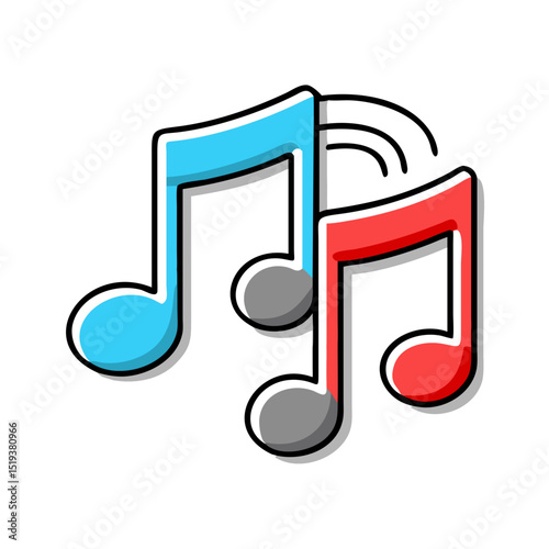 Music notes for sound or melody representation.
