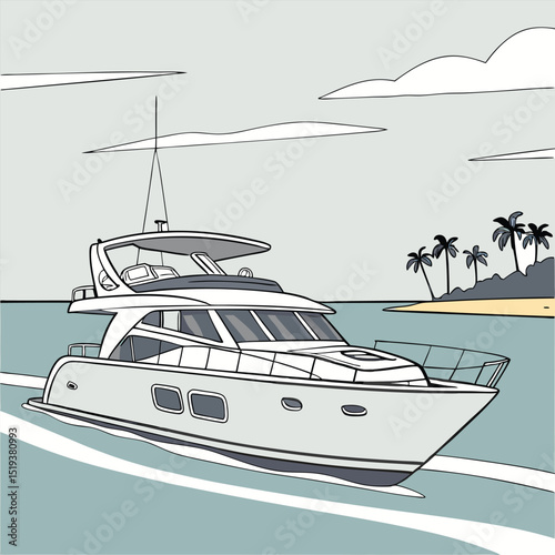 yacht in the sea