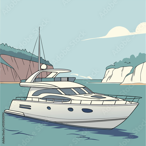 yacht in the sea