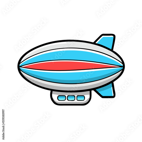 Dirigible or airship for aerial travel.