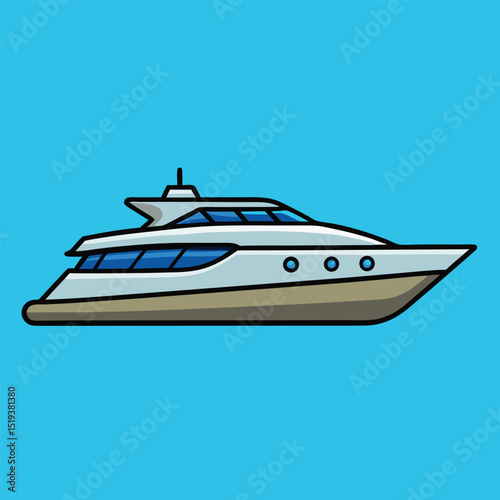 yacht vector illustration
