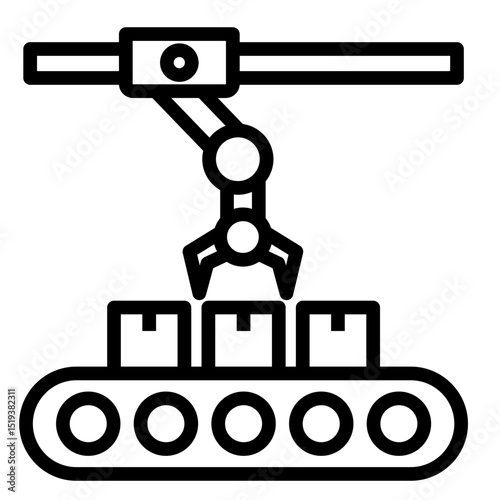 Assembly Line  Icon Element For Design	