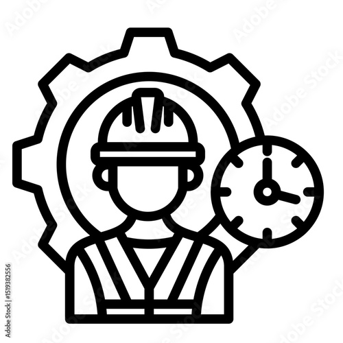 Labor Management  Icon Element For Design	