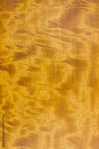 texture of valuable wood. wooden board. lumber. movingui, eyen, ayan, flame, view from above. vertical texture. photo