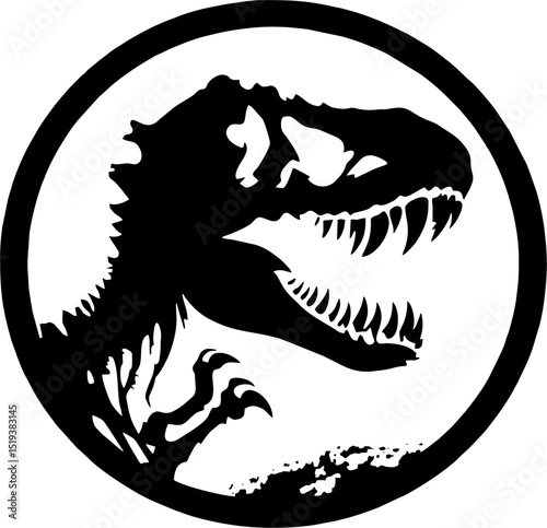 T rex logo simple vector illustration