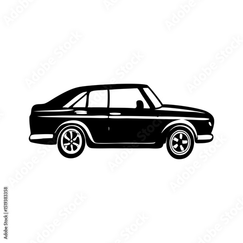 Pure Black Vehicle Silhouette Symbol Icon Solid Color   for Design Projects