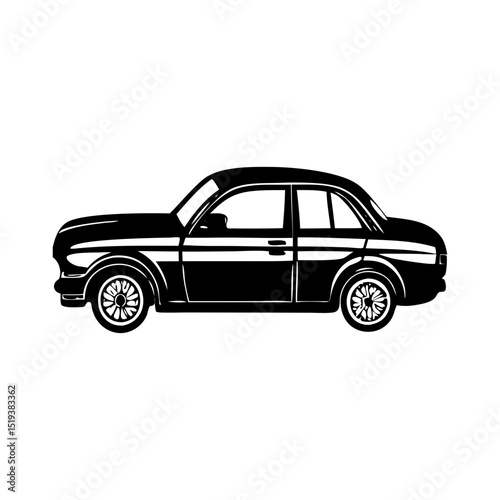 Exceptional Black   Vehicle Silhouette Symbol Icon Perfect for Design Projects
