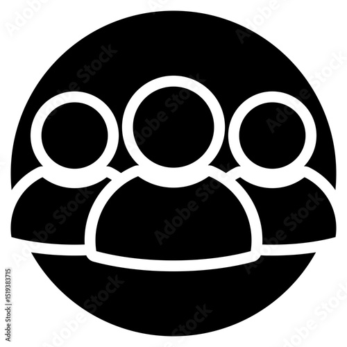 Team Icon Black Solid