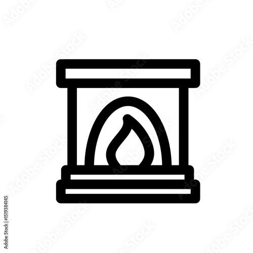 fire pit illustration on white background