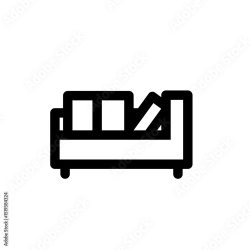 sofa living rooom line icon
