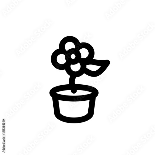 plant home decoration line icon