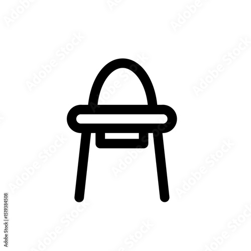 baby dining table line icon