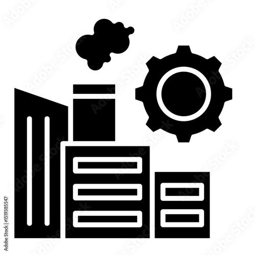 Factory  Icon Element For Design	