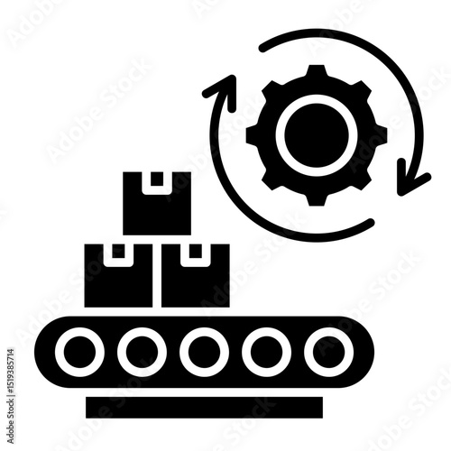 Manufacturing Process  Icon Element For Design	