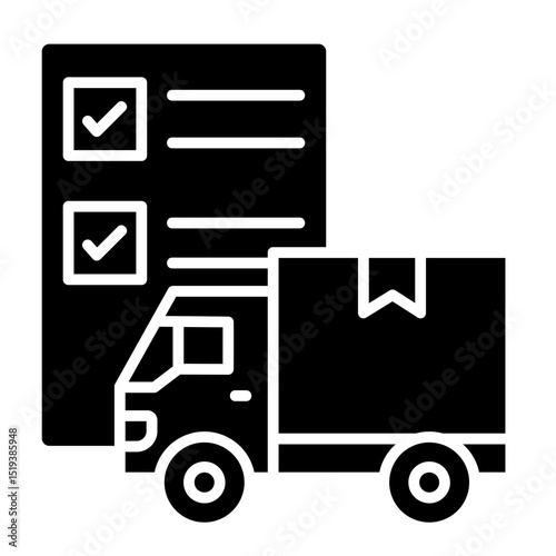 Logistic Truck  Icon Element For Design	