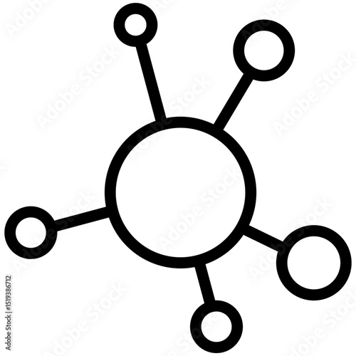 Mind Map Icon Outline