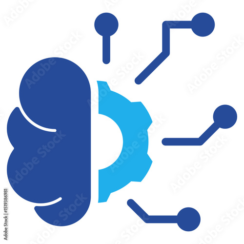 Machine Learning Icon Dual Tone Color