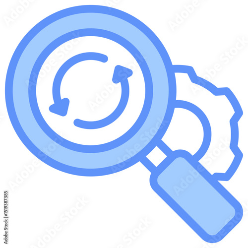 Search Engine Icon Outline Blue