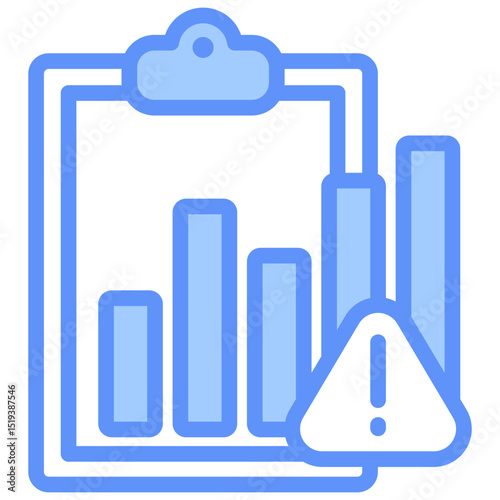 Report Icon Outline Blue