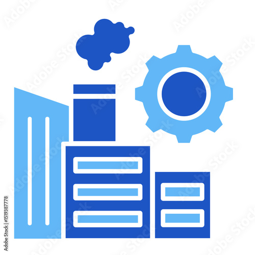 Factory  Icon Element For Design	