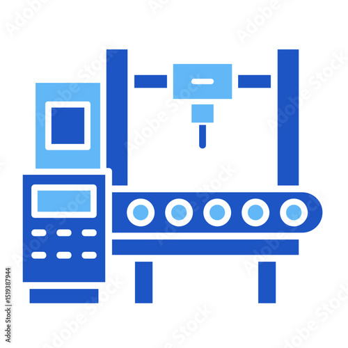 Cnc Machine  Icon Element For Design	