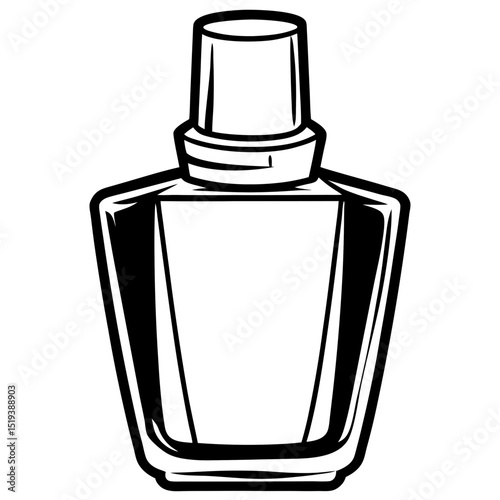Simple Nail Polish Vector on White Background