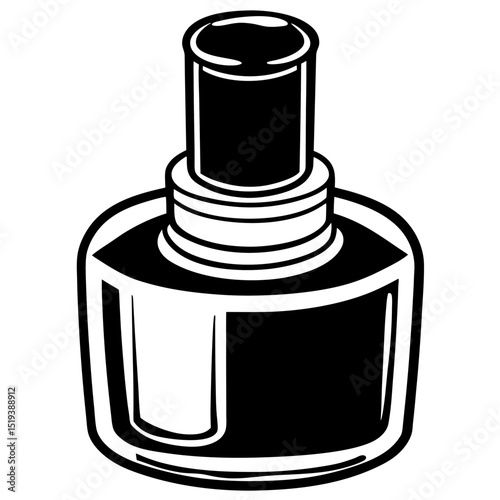 Simple Nail Polish Vector on White Background