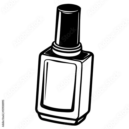 Simple Nail Polish Vector on White Background