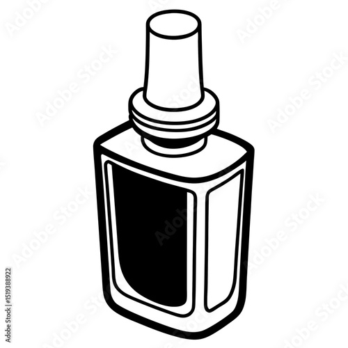 Simple Nail Polish Vector on White Background