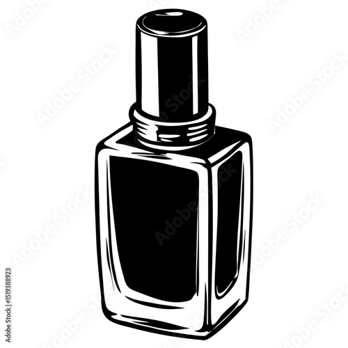 Simple Nail Polish Vector on White Background