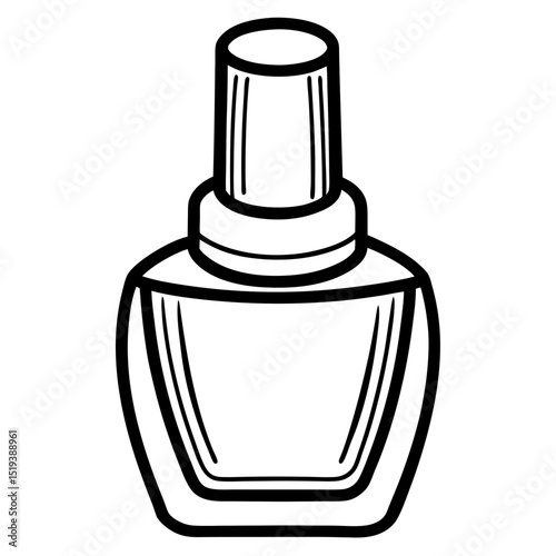 Simple Nail Polish Vector on White Background