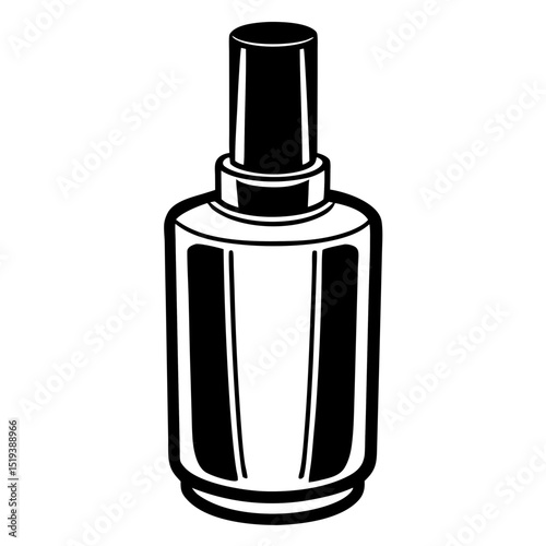 Simple Nail Polish Vector on White Background