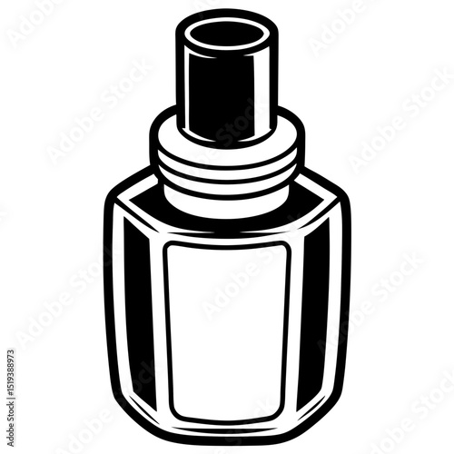 Simple Nail Polish Vector on White Background