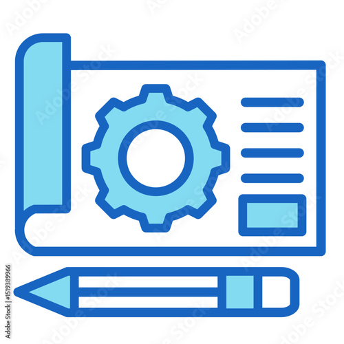 Blueprint  Icon Element For Design	