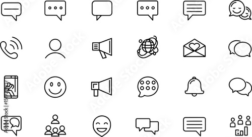 chatting and speaking colored signed icon collecti (1).eps