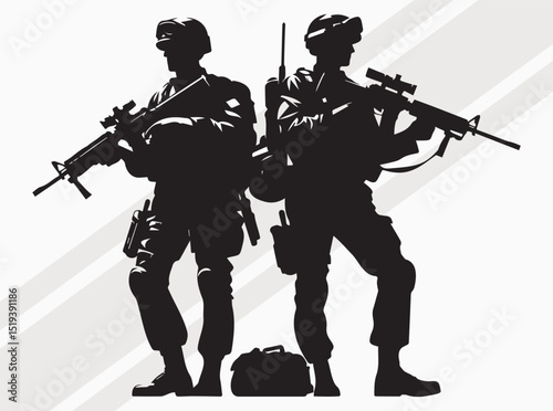 Military Silhouette Collection Featuring Soldiers, Rifles, Flags, and Helicopters for Patriotic and Tactical Designs, US Soldier with American flag SVG, Patriot flag SVG