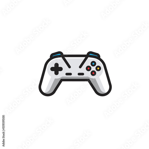 Modern Game Controller Illustration for Video Games and Entertainment Concepts