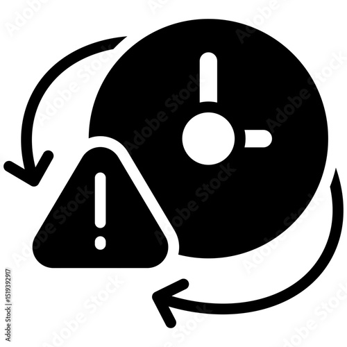 Deadline Icon Black Solid