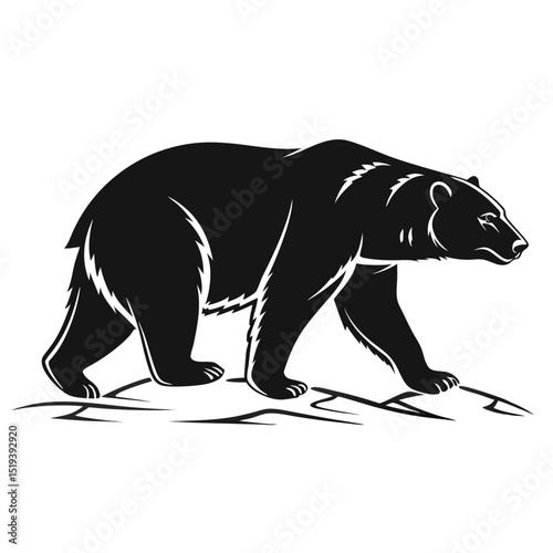 silhouette of a bear
